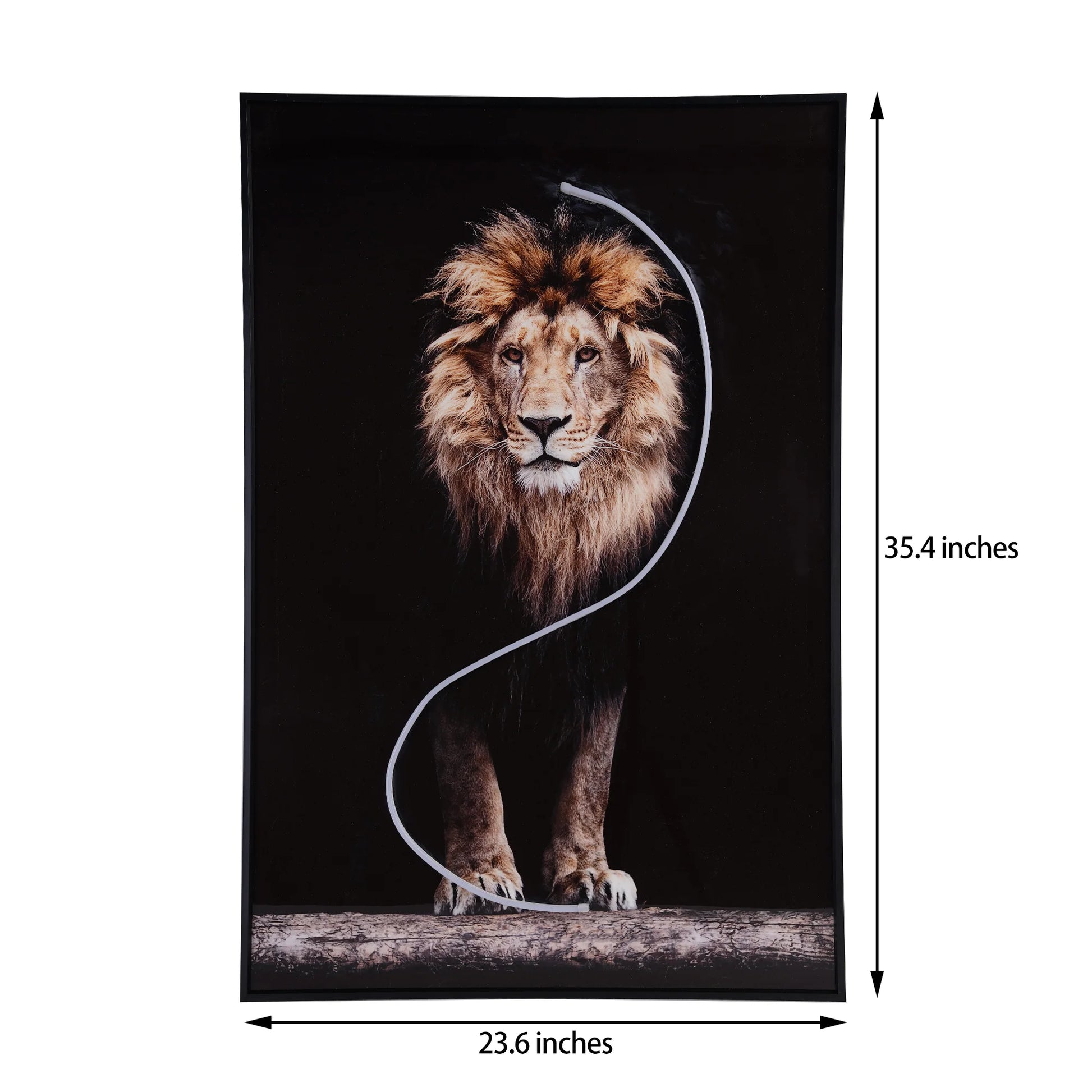 Lion Wall Art with LED Light